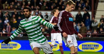 Lassad Nouioui scores against Hearts